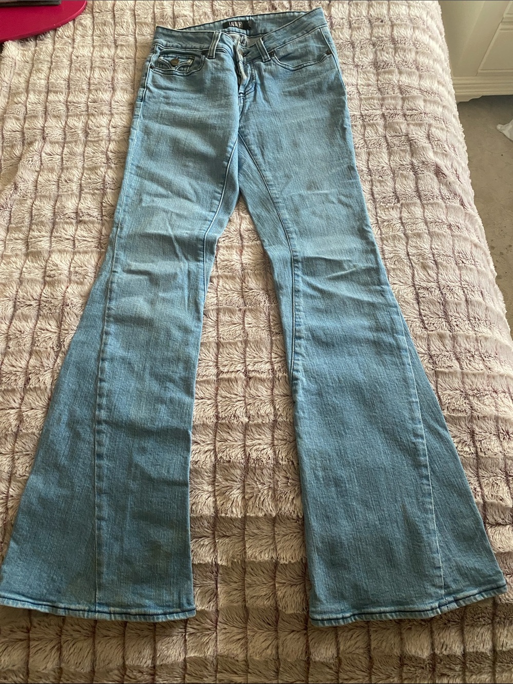 Laundry By Shelli Segal Light Blue Flare Wide-Leg Jeans